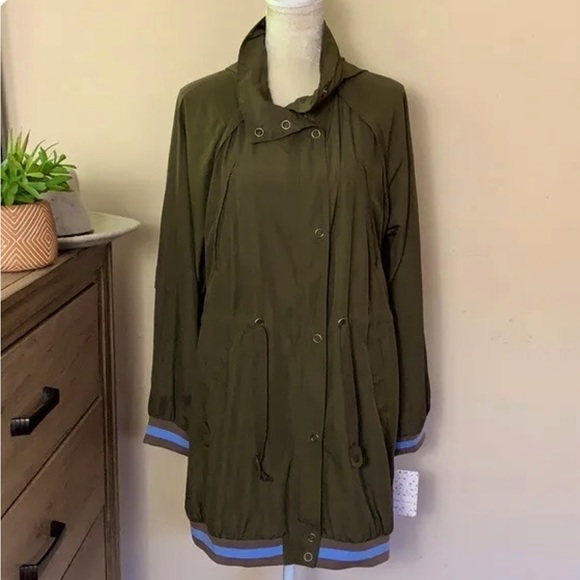 NWT Oversized Free People Olive Wind Swept Long Jacket. Hippie Chic. - Picture 3 of 3